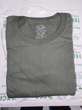 Fruit of the Loom Men's Crew Neck T-Shirt - Olive